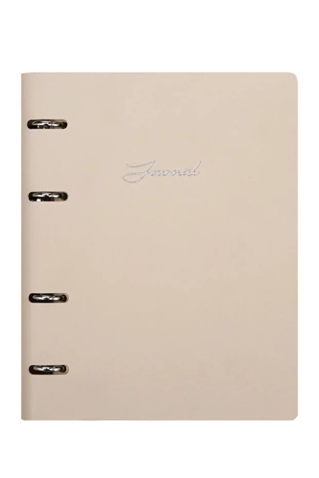 Victoria’s Journals Mekanizmalı Vegan Deri Defter A5 192S Çizgili,İçi Değişebilen, Krem