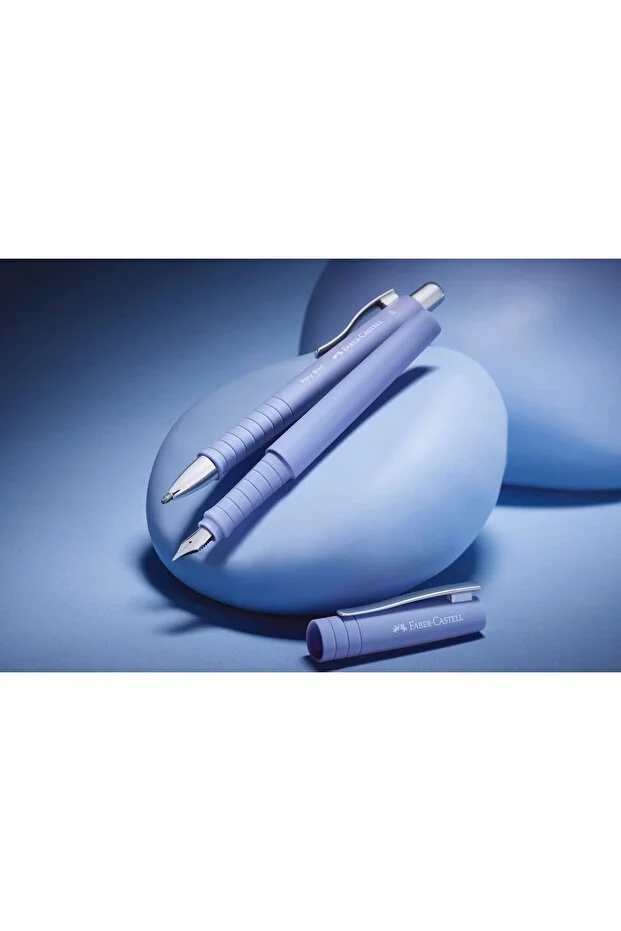 Faber Castell Grip 2011 Hediye Seti Pale İris Metal Kutu Dolma Kalem Ve Tükenmez Kalem Mavi
