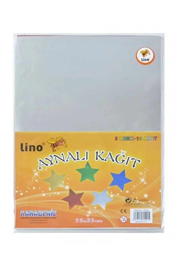 Lino 23x33 Aynalı Kağıt 5 Renk 10 Adet  2708J