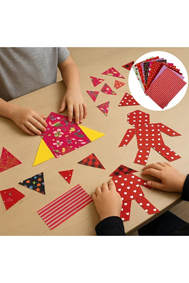 Kikarts Desenli Elişi Kağıdı A4 Karışık 10 Lu