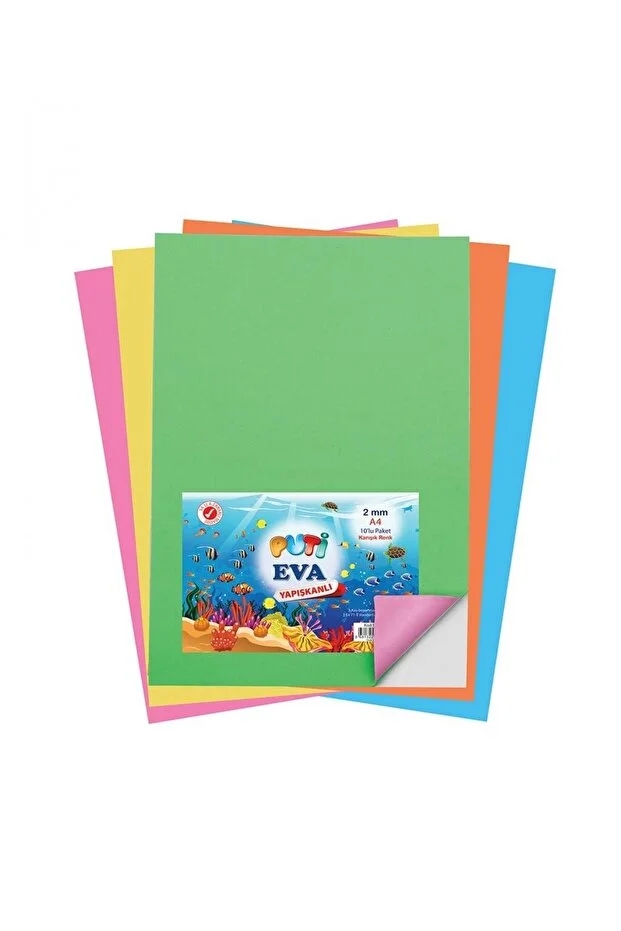 Puti A4 Yapışkanlı Eva 10’’lu Karışık Renk Kod:1123