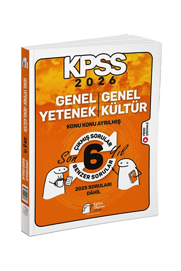Eğitim Deposu Yayınları 2026 KPSS Genel Yetenek ve Genel Kültür Konu Konu Ayrılmış Son 6 Yıl Çıkmış ve Benzer Sorular
