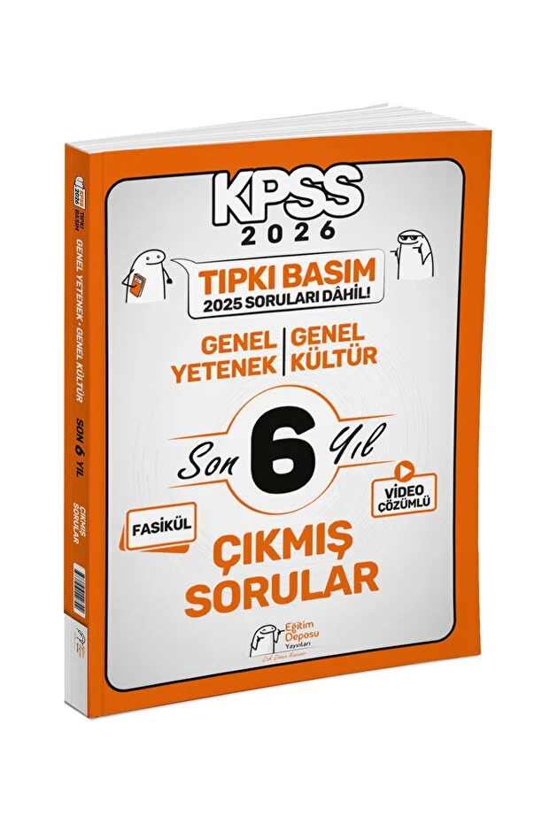 Eğitim Deposu Yayınları 2026 KPSS Genel Yetenek ve Genel Kültür Tıpkı Basım Son 6 Yıl Çıkmış Sorular