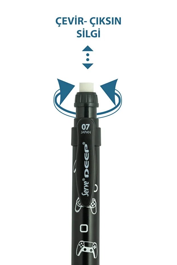 Serve Deep Versatil Kalem Sketch Serisi 0.7mm – Metalik Mr. Black Game