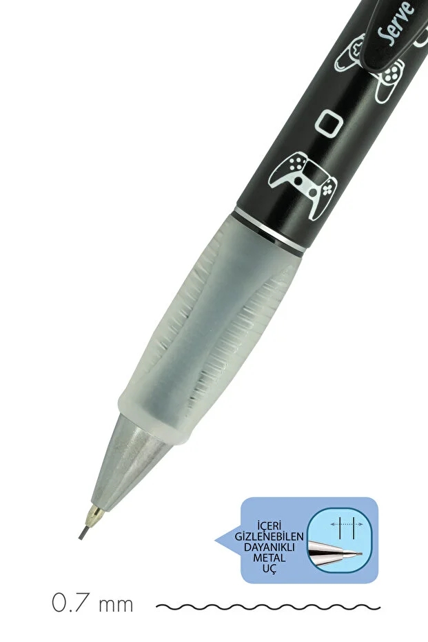 Serve Deep Versatil Kalem Sketch Serisi 0.7mm – Metalik Mr. Black Game