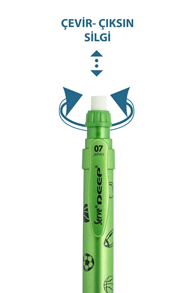 Serve Deep Versatil Kalem Sketch Serisi 0.7mm – Metalik Green Sports