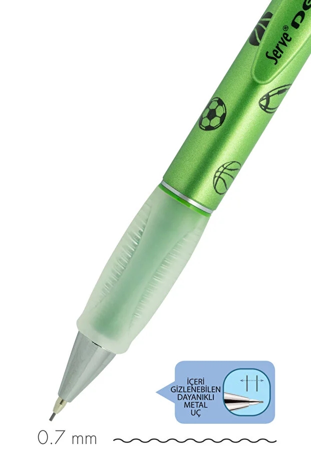 Serve Deep Versatil Kalem Sketch Serisi 0.7mm – Metalik Green Sports