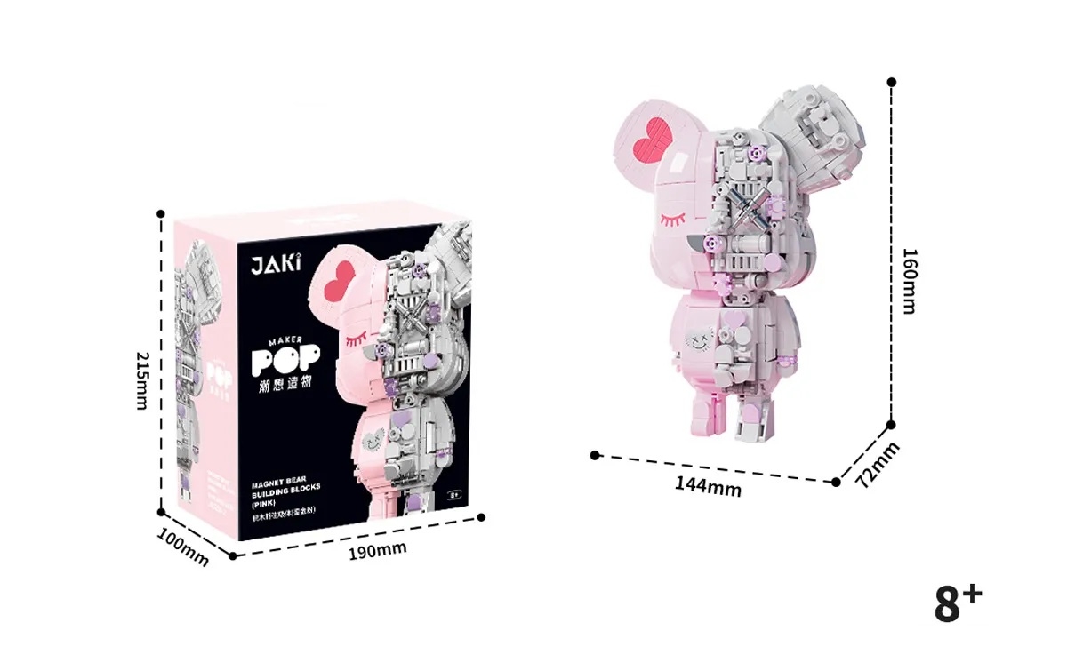 Jaki Maker Pop JK6250-2 Mıknatıs Ayı Blok Seti Vagonlife