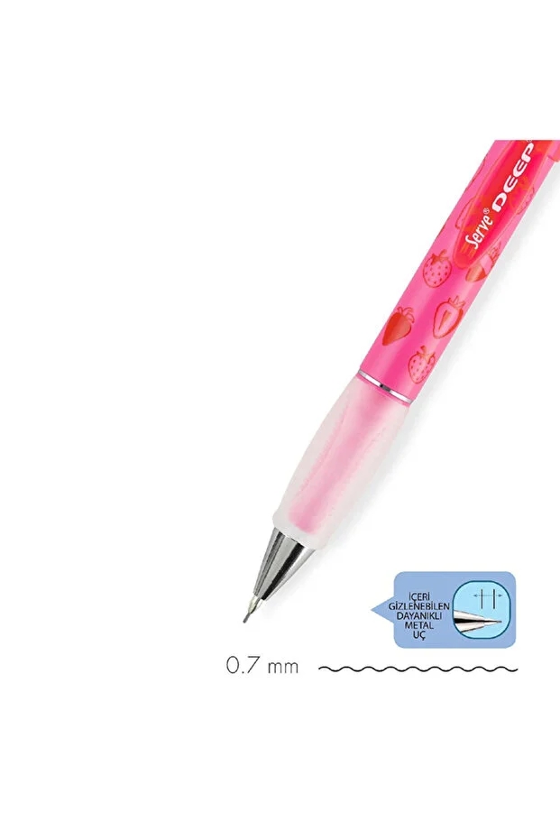 Serve Deep Meyve Serisi 0.7mm Neon Pembe Çilek
