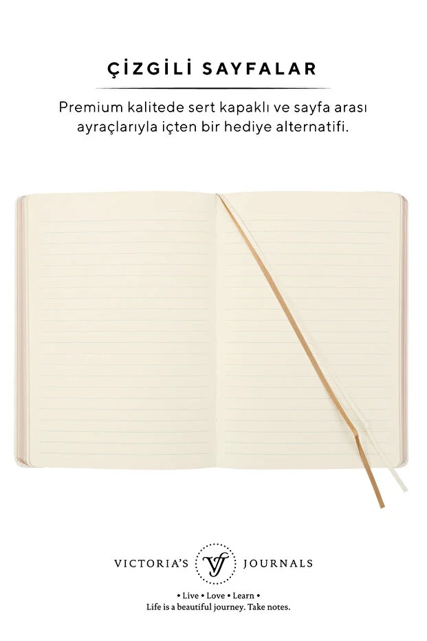 Victoria’s Journals Vintage Old Book Journal Defter 14x20 cm 80 gr 160 Yaprak Çizgili Beyaz 23-9106