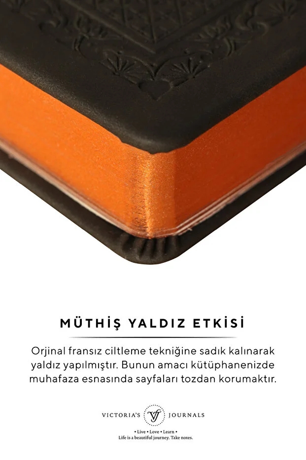 Victoria’s Journals Vintage Old Book Journal Defter 14x20 cm 80 gr 160 Yaprak Çizgili Siyah 124-1695
