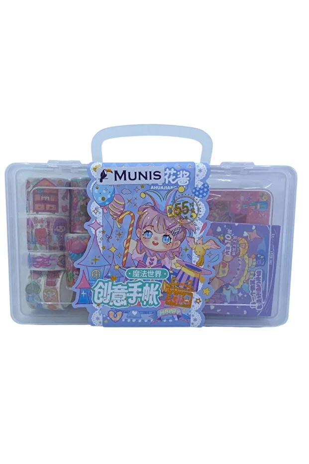 Munis Kawaii World Sürpriz Sticker & Washi Bant Seti