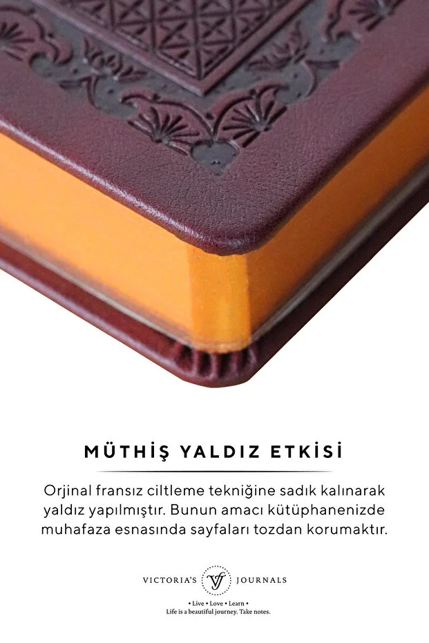 Victoria’s Journals Vintage Old Book Journal Defter 14x20 cm 80 gr 160 Yaprak Çizgili Bordo 124-1696