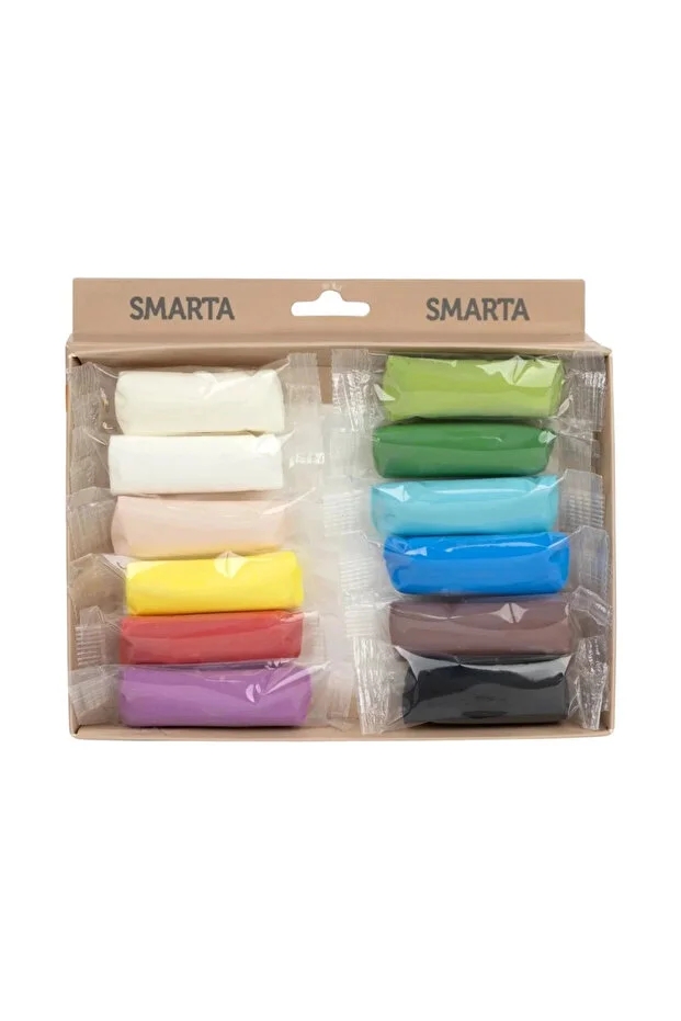Smarta Hava İle Kuruyan Modelleme Hamuru Seti 12 Renk x 25 gr