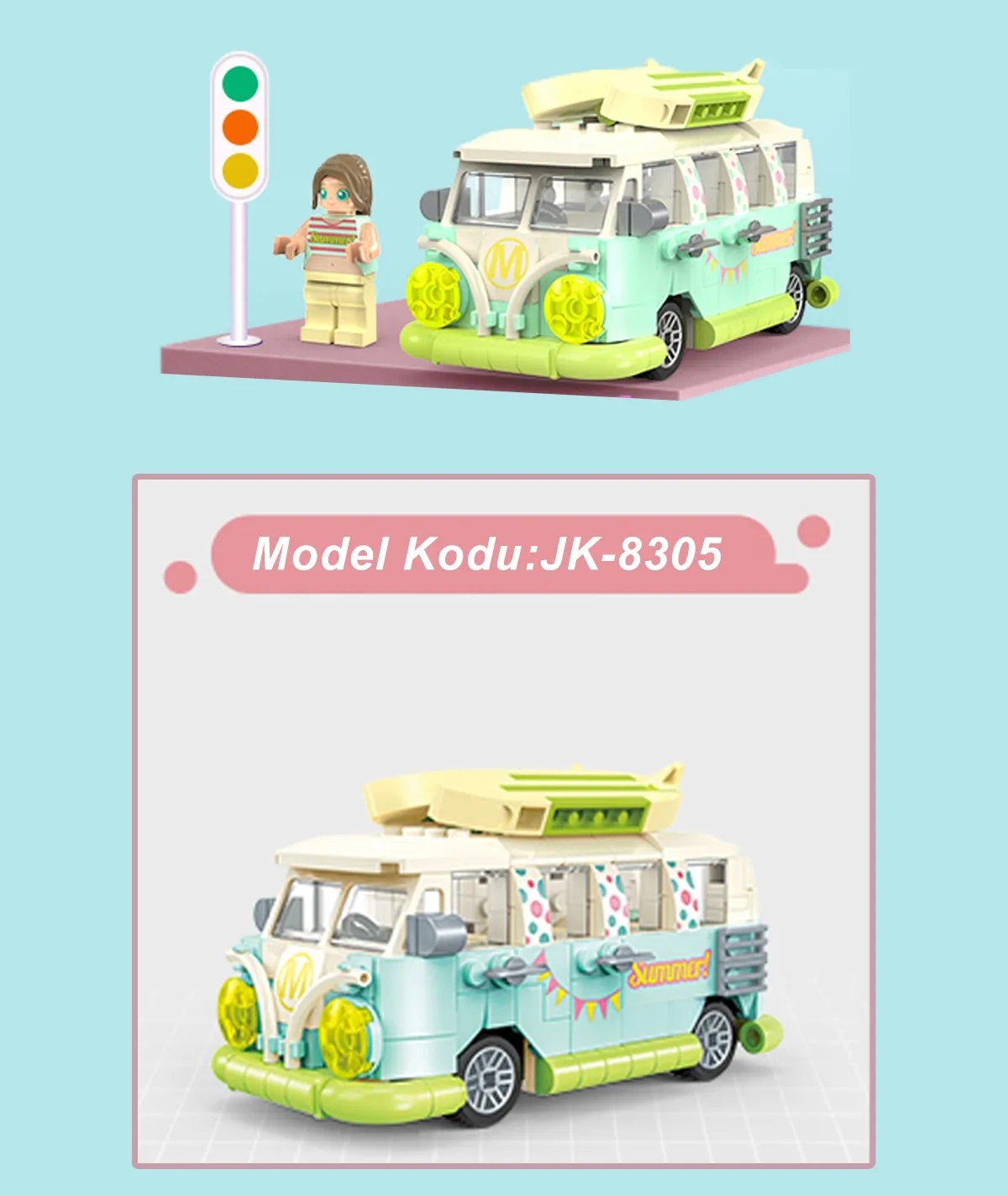 Vagonlife Jaki Summer Suv Tatil Otobüsü Oyuncak Yapım Seti JK8305