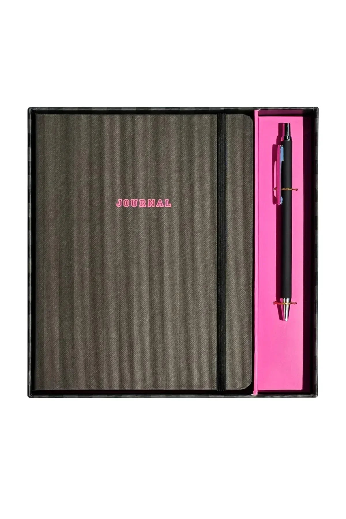 Victoria’s Journals Kutulu Set, A5 Sert Kapaklı Çizgili Defter ve Metal Gövdeli Tükenmez Kalem 125-2159