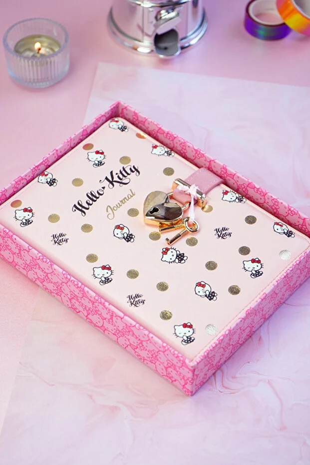 Victoria’s Journals Hello Kitty Kilitli Çizgili Defter 525-1915