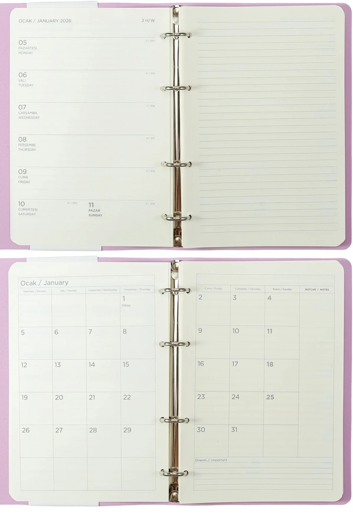Victoria’s Journals RinGo Esnek Kapak A5 2026 Haftalık Ajanda Kırmızı 226-2347