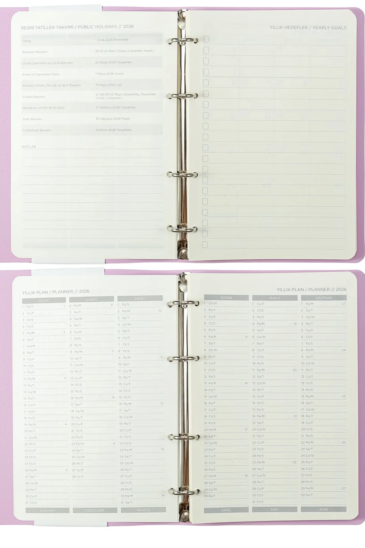 Victoria’s Journals RinGo Esnek Kapak A5 2026 Haftalık Ajanda Yeşil 226-2351