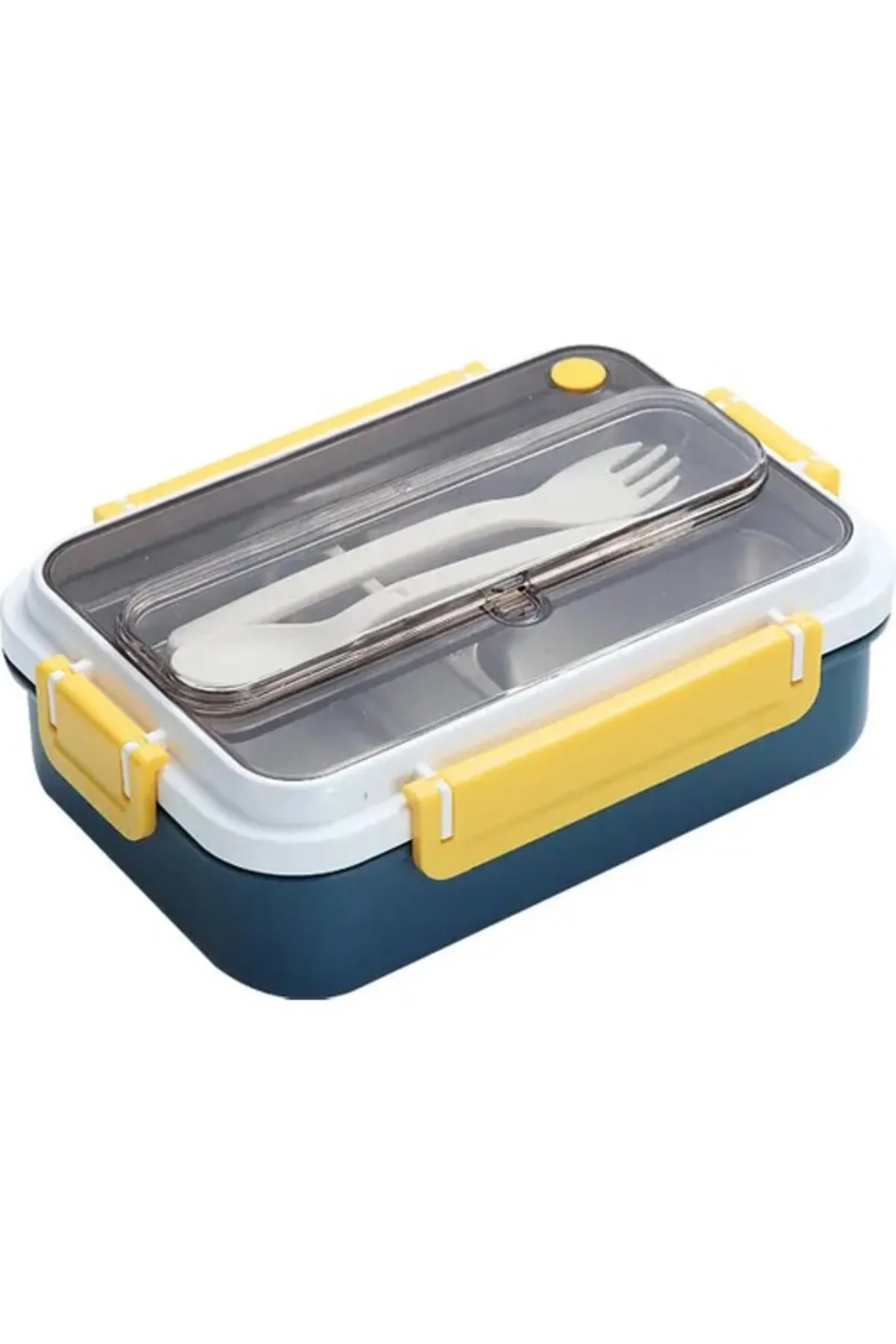 Vagonlife Yemek Kabı Üç Bölmeli Lunch Box 1000 ml VGN528 Mavi