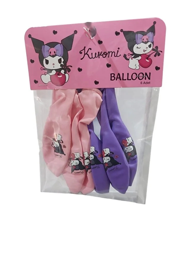 Timon Sanrio Lisanslı Kuromi Balon 6’lı Paket
