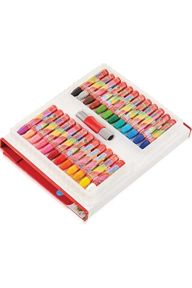 Faber-Castell Pastel Boya 24 Renk Karton Çantalı - Pastel Tutucu Hediyeli