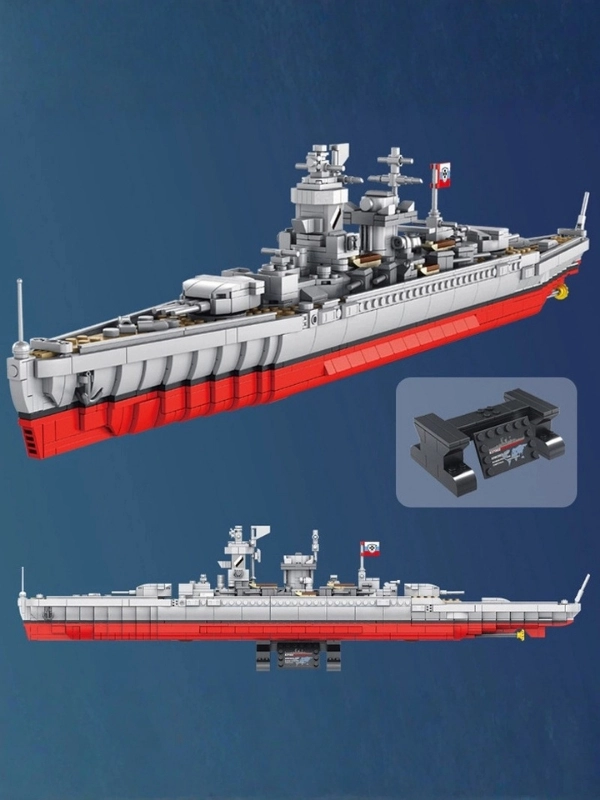Vagon Life Panlos 637002 Lützow Deutschland BattleShip Sınıfı Zırhlı Savaş Gemisi Lego Seti – 1418 Parça