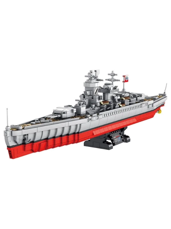 Vagon Life Panlos 637002 Lützow Deutschland BattleShip Sınıfı Zırhlı Savaş Gemisi Lego Seti – 1418 Parça