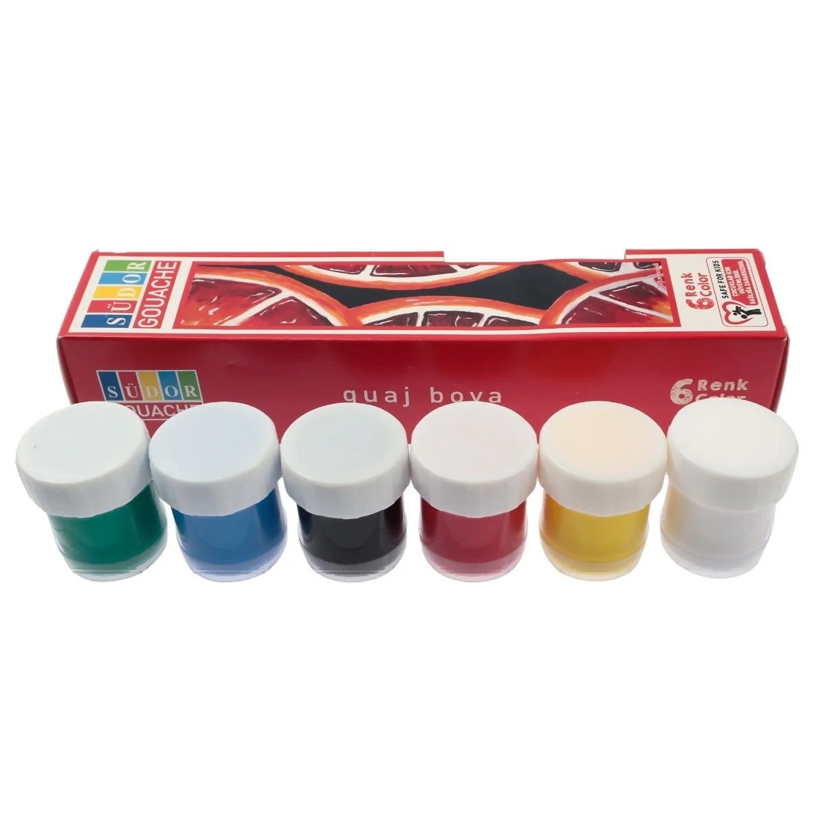 Südor Guaj Boya Seti 20 Ml Şişe 6’lı Takım 6x20ml Kod:SD521
