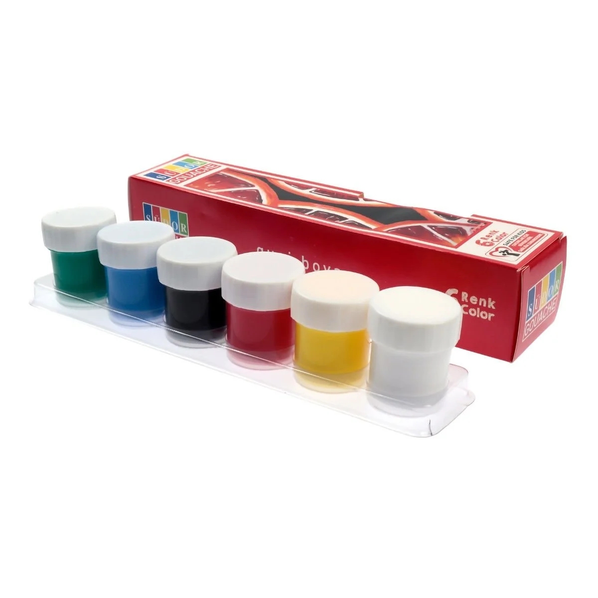 Südor Guaj Boya Seti 20 Ml Şişe 6’lı Takım 6x20ml Kod:SD521