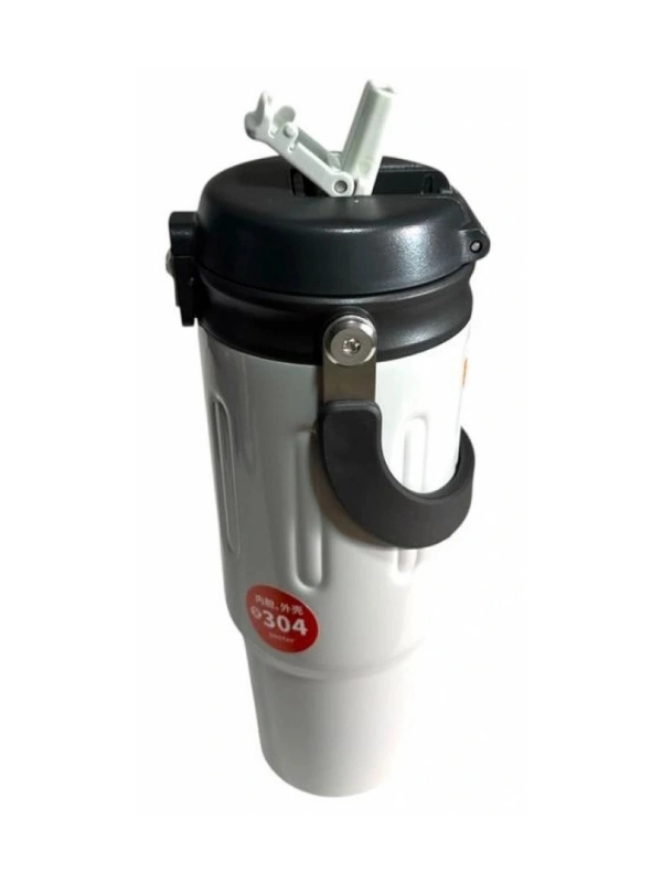 Vagon Life Shotay Çelik Pipetli Termos Matara 900 Ml Beyaz ST-8168