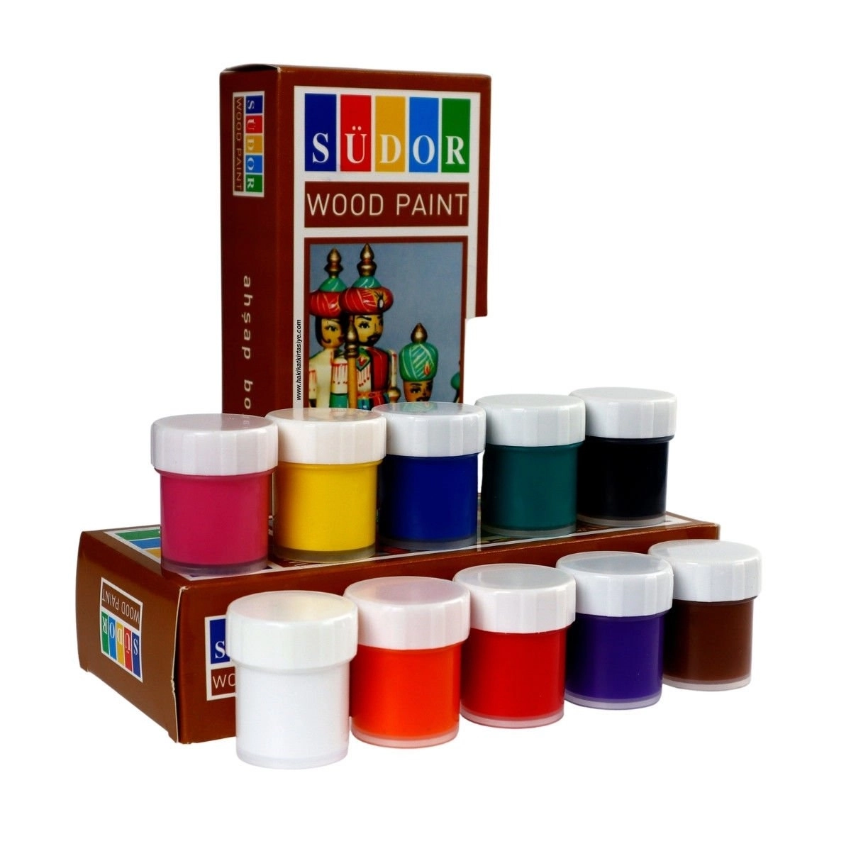 Südor Ahşap Boya Set 20 Ml Şişe 10’lu Takım 10x20ml Kod: SD124