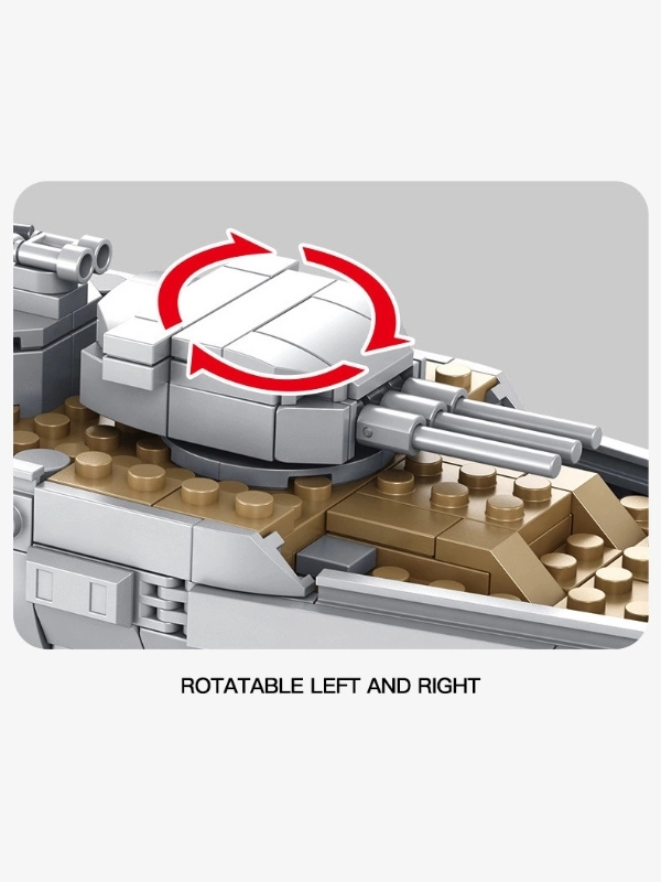 Vagon Life Panlos 637002 Lützow Deutschland BattleShip Sınıfı Zırhlı Savaş Gemisi Lego Seti – 1418 Parça