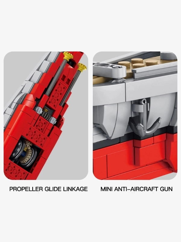 Vagon Life Panlos 637002 Lützow Deutschland BattleShip Sınıfı Zırhlı Savaş Gemisi Lego Seti – 1418 Parça