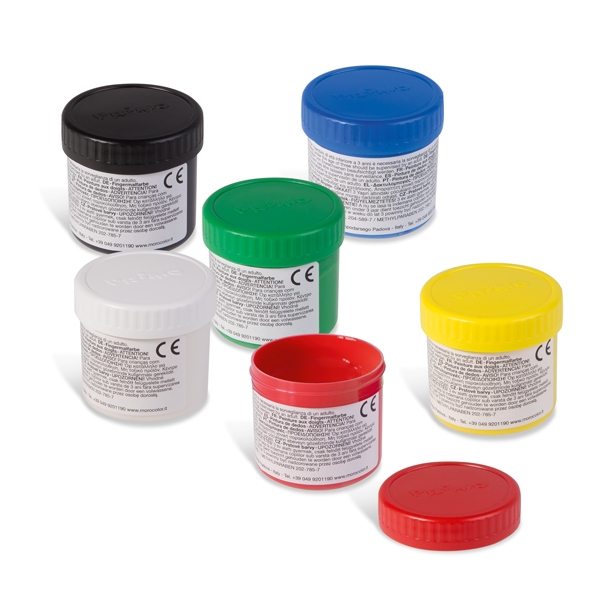 Primo Yıkanabilir Parmak boyaso 6 Renk 6 x 50g