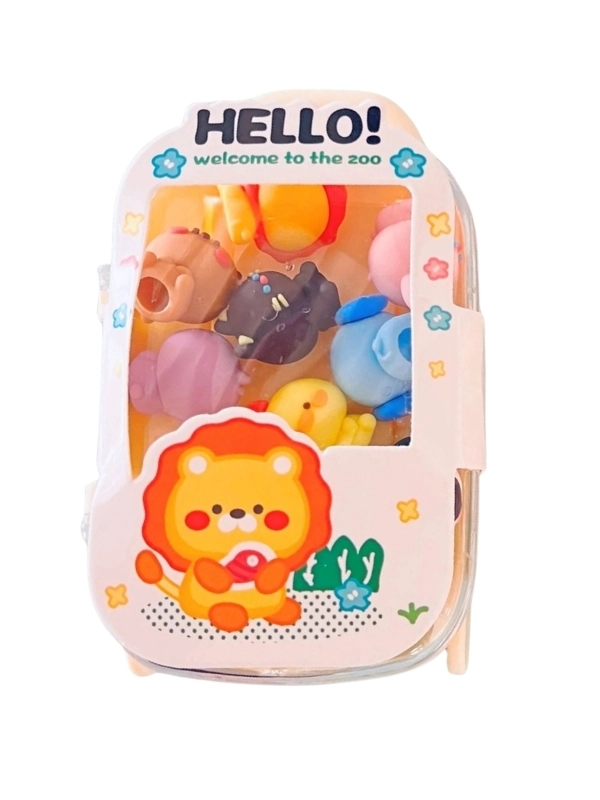 Bu-bu 3D Silgi Kalem Arkalığı Hayvanlar Seti Bavullu BUBU-SLG009