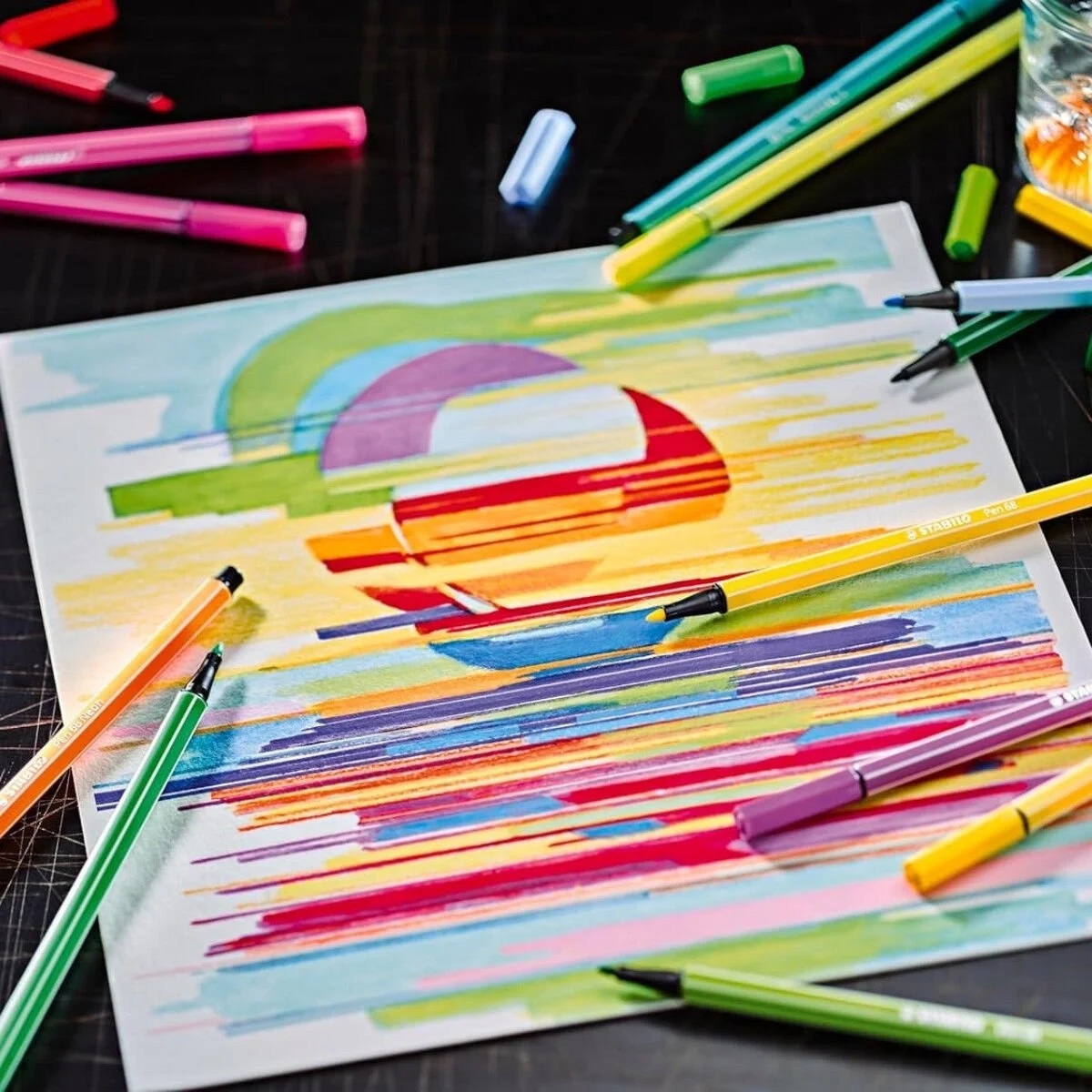 Stabilo Pen 68 ARTY 18li Keçe Uçlu Boya Kalemi 18 Renk