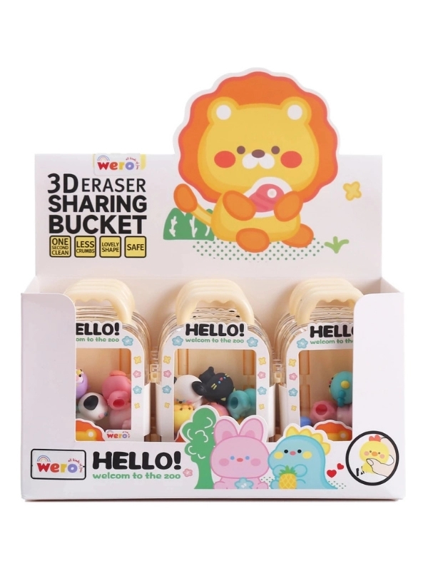 Bu-bu 3D Silgi Kalem Arkalığı Hayvanlar Seti Bavullu BUBU-SLG009