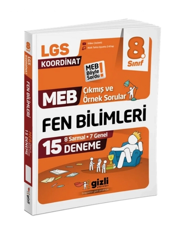 Gizli Yayınları Lgs Meb Çıkmış ve Örnek Sorular Fen Bilimleri, Matematik, T.C. İnkılap Tarihi ve Atatürkçülük, Türkçe 15’li Deneme - Meb Böyle Sordu