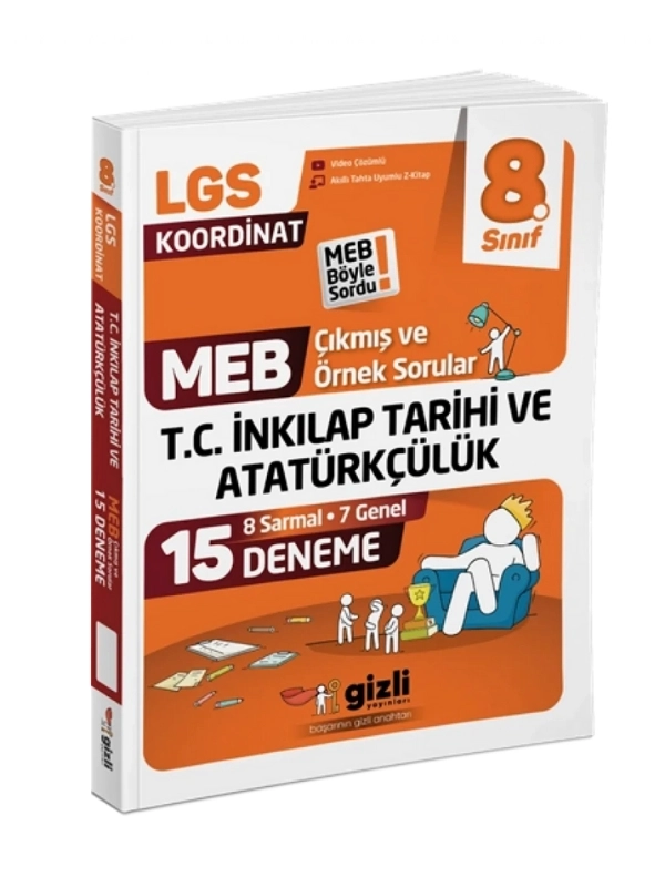 Gizli Yayınları Lgs Meb Çıkmış ve Örnek Sorular ve Meb Gibi Sordu 15’li Deneme Türkçe, T.c. İnkılap Tarihi ve Atatürkçülük 4’lü Kitap Seti