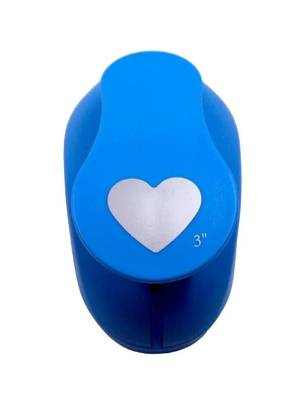Bu-bu Şekilli Eva ve Kağıt Delgeç Kalp  3’’  7.6cm  XXL