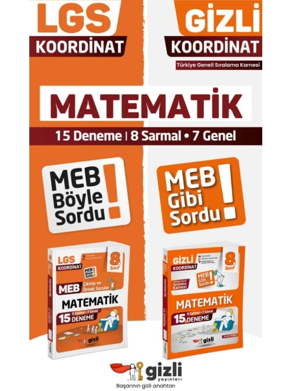 Gizli Yayınları Lgs Meb Çıkmış ve Örnek Sorular ve Meb Gibi Sordu 15’li Deneme Fen Bilimleri, Matematik 4’lü Kitap Seti
