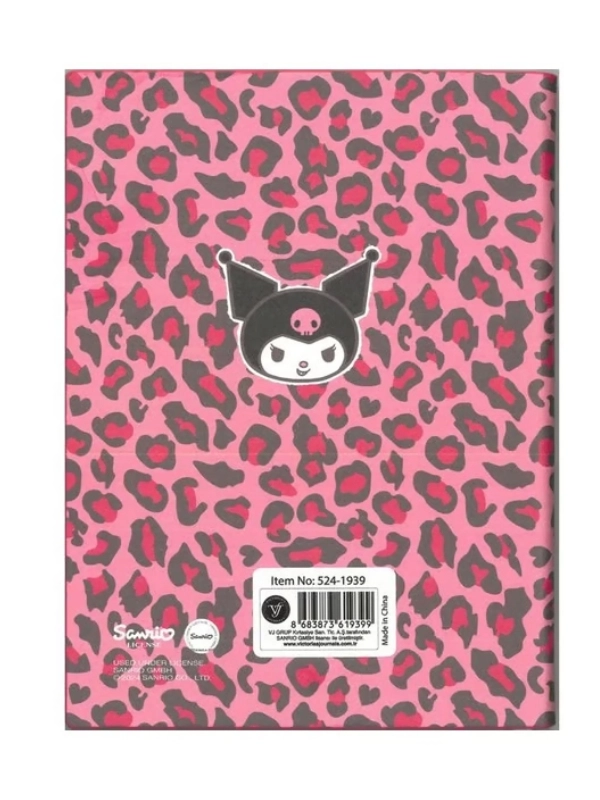 Victoria’s Journals Kuromi Smyth Flexy Esnek Vegan Deri Kapaklı Defter 13x18cm Çizgili 524-1939