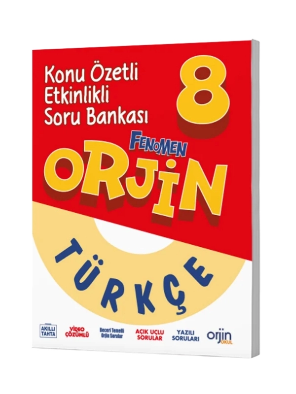Orjin 8. Sınıf Türkçe Konu Özetli Etkinlikli Soru Bankası