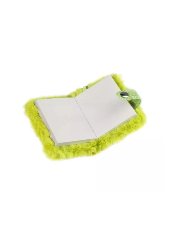 Lilamor Defter Peluş Mini Anahtarlık 8x10cm Sevimli Defterler Yeşil