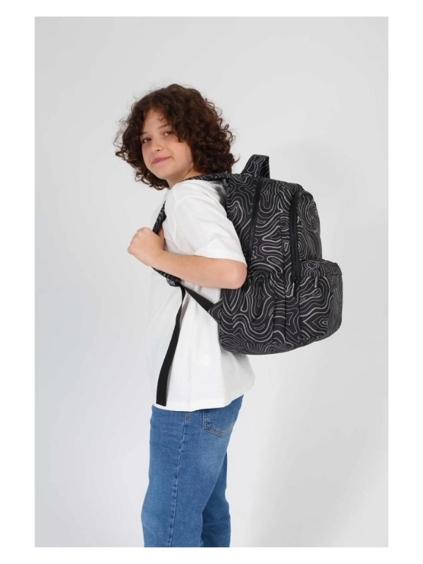 Kaukko Favorite Black Waves Okul Sırt Çantası K1690