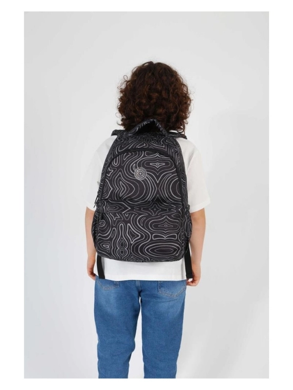 Kaukko Favorite Black Waves Okul Sırt Çantası K1690