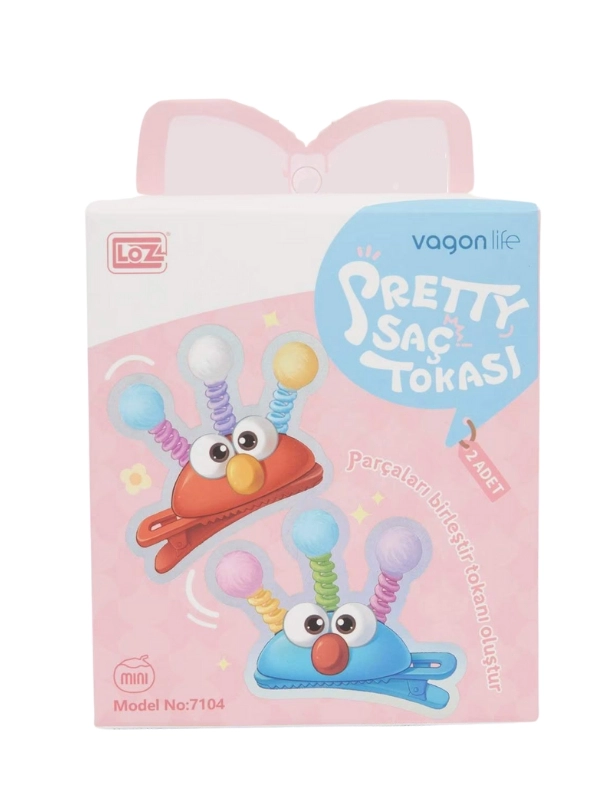 Vagon Life Eğlenceli Lego Kendin Yap 2’li Saç Tokaları Klips 7104