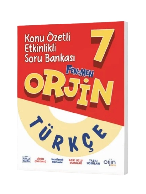 Orjin 7. Sınıf Türkçe Konu Özetli Etkinlikli Soru Bankası