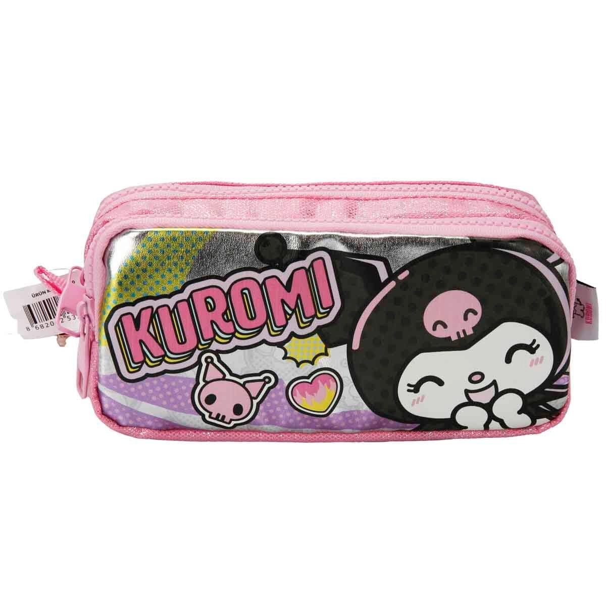 Kuromi Desenli İki Bölmeli Kalem Kutusu Model No. 3210